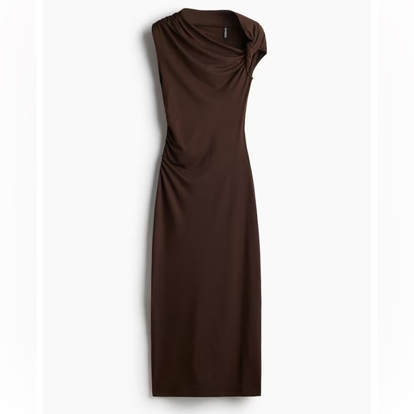 twist detail one shoulder dress h&m Twist-detail one-shoulder dress